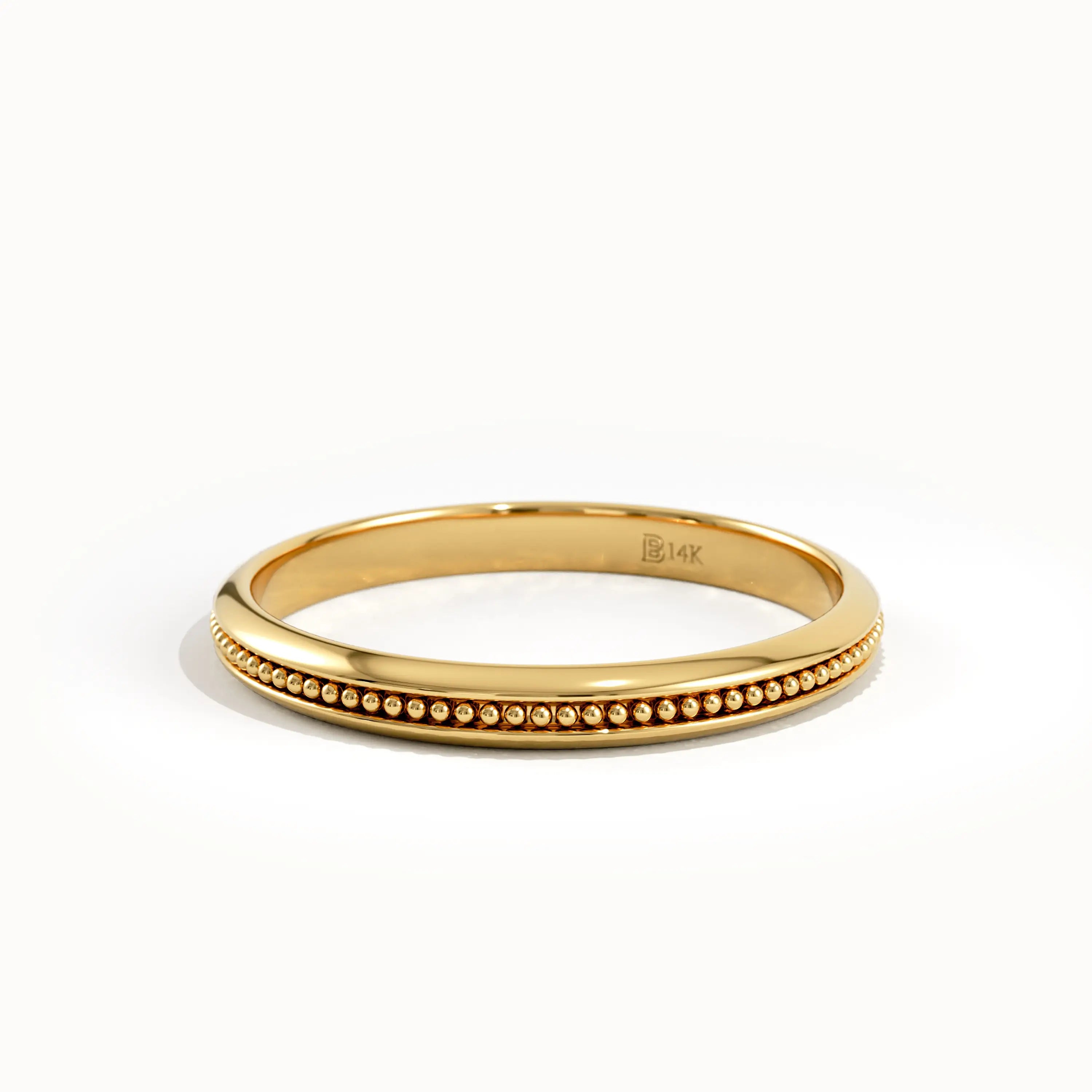 Milgrain Wedding Band for Women - BRENNMORE