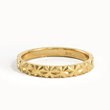 Textured Wedding Band in 14k Gold