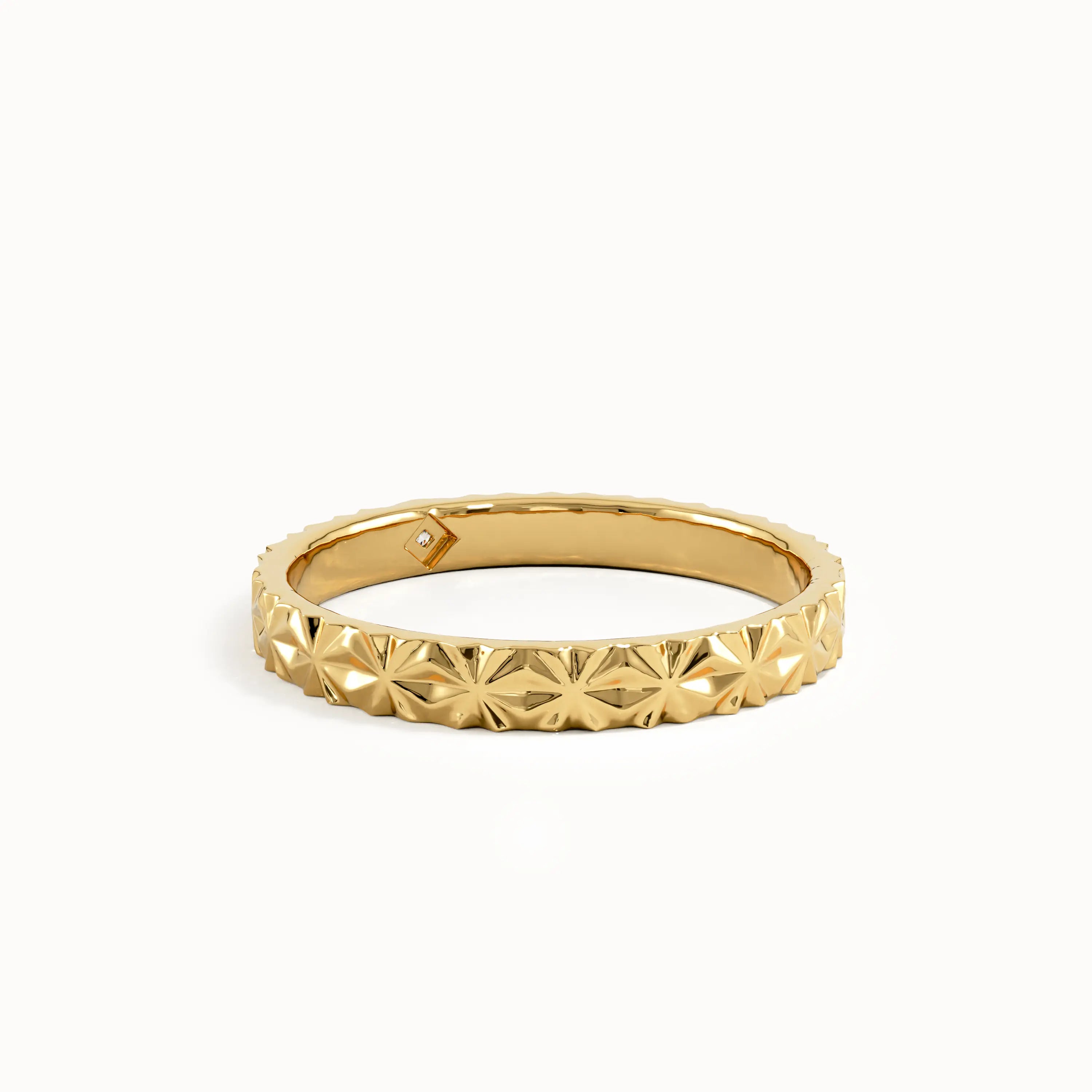 Textured Lab Diamond Wedding Band - BRENNMORE