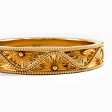 Flower Engraved Wedding Band