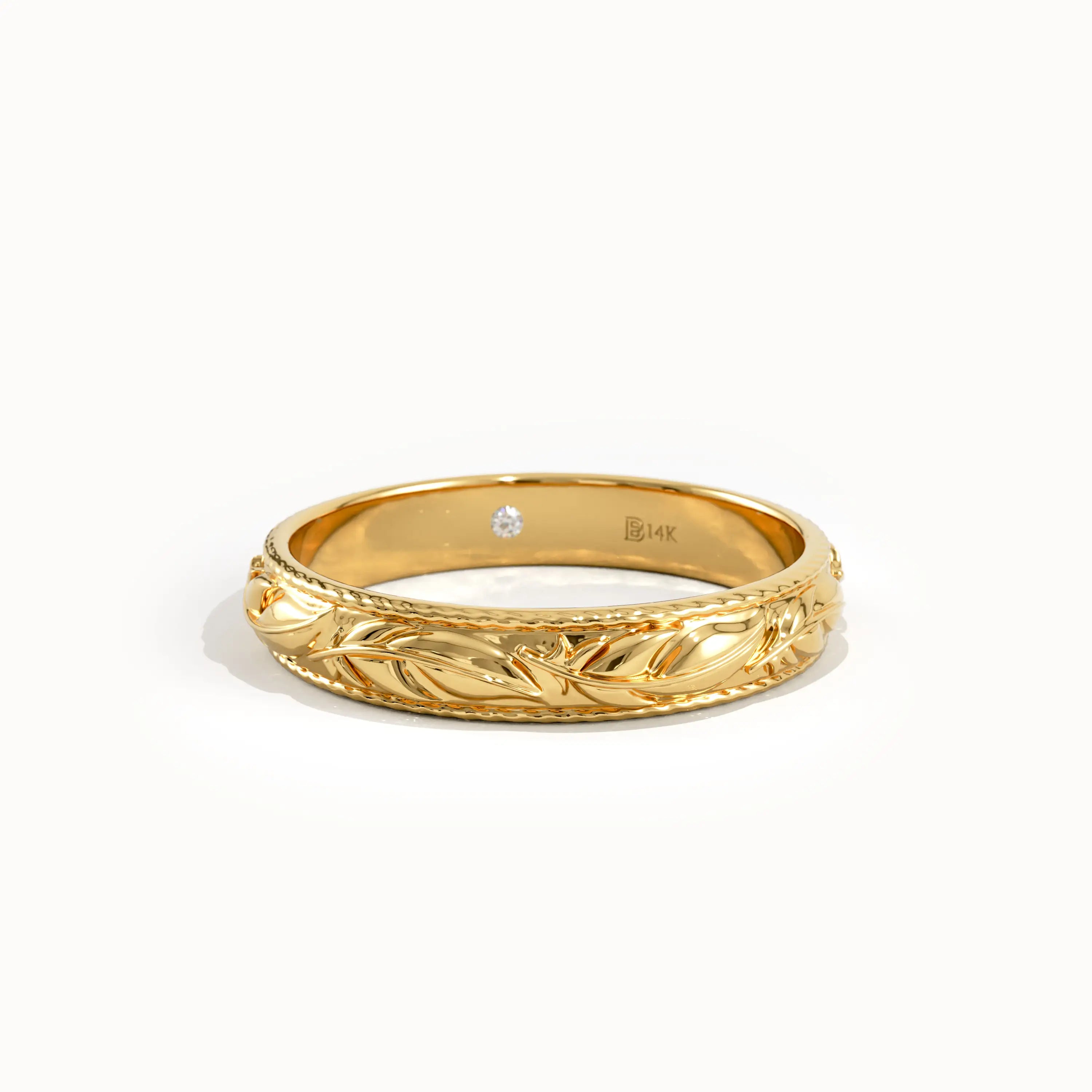 Floral Wedding Band for Women - BRENNMORE 