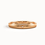 Textured Gold Wedding Band Women - BRENNMORE