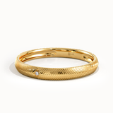 Textured Gold Wedding Band Women - BRENNMORE