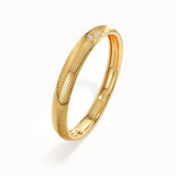 Textured Gold Wedding Band Women - BRENNMORE 