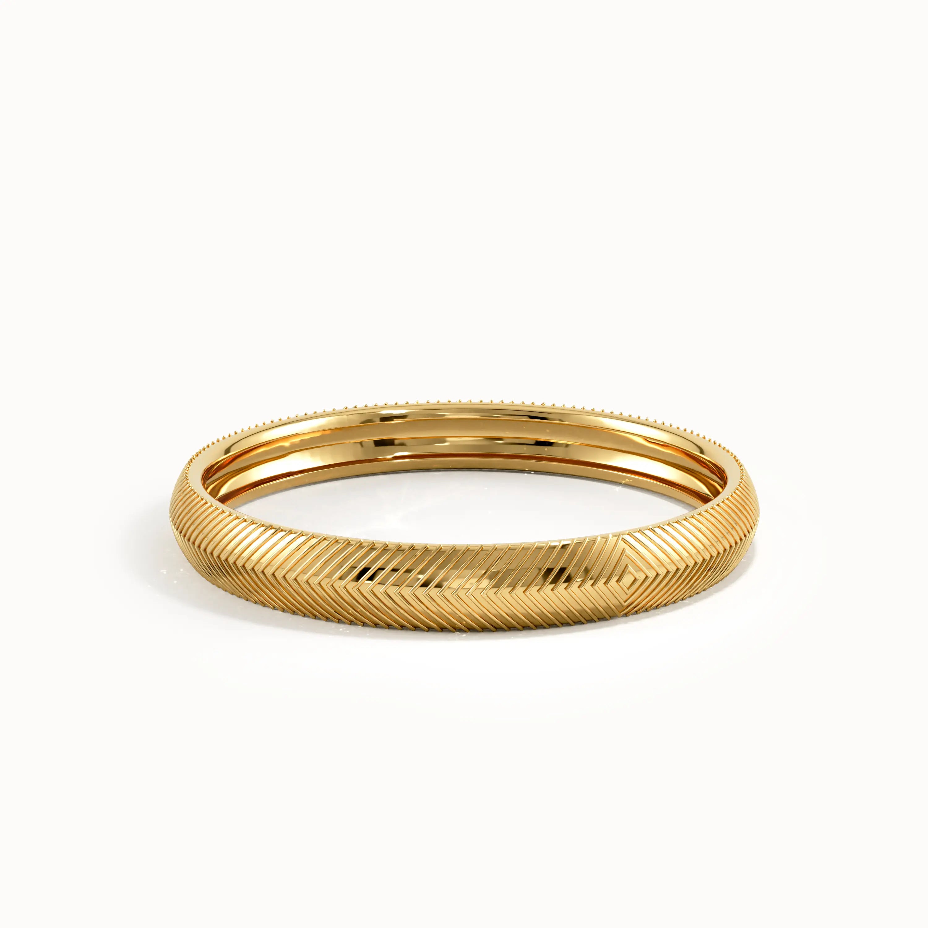 Textured Gold Wedding Band Women - BRENNMORE 