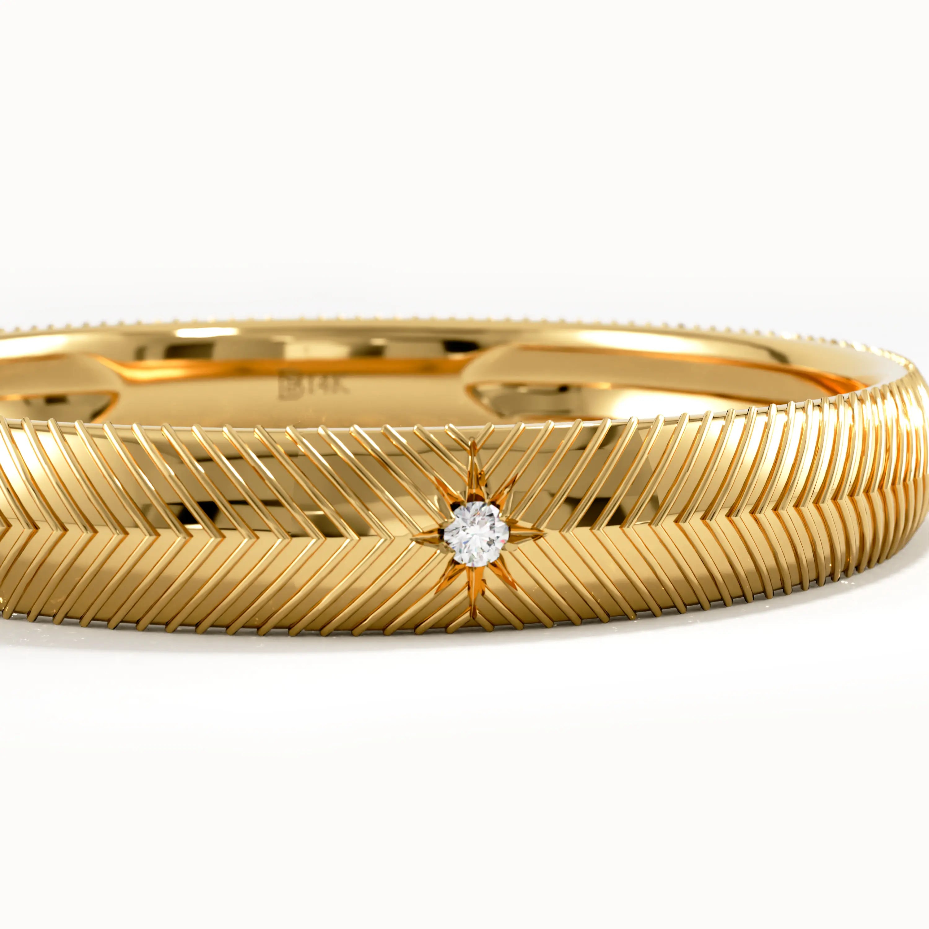 Textured Gold Wedding Band Women - BRENNMORE 
