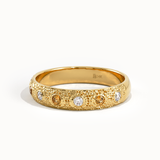 Citrine & Lab Diamond Wedding Band - BRENNMORE