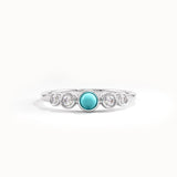 Dainty Turquoise Pinky Ring for Women