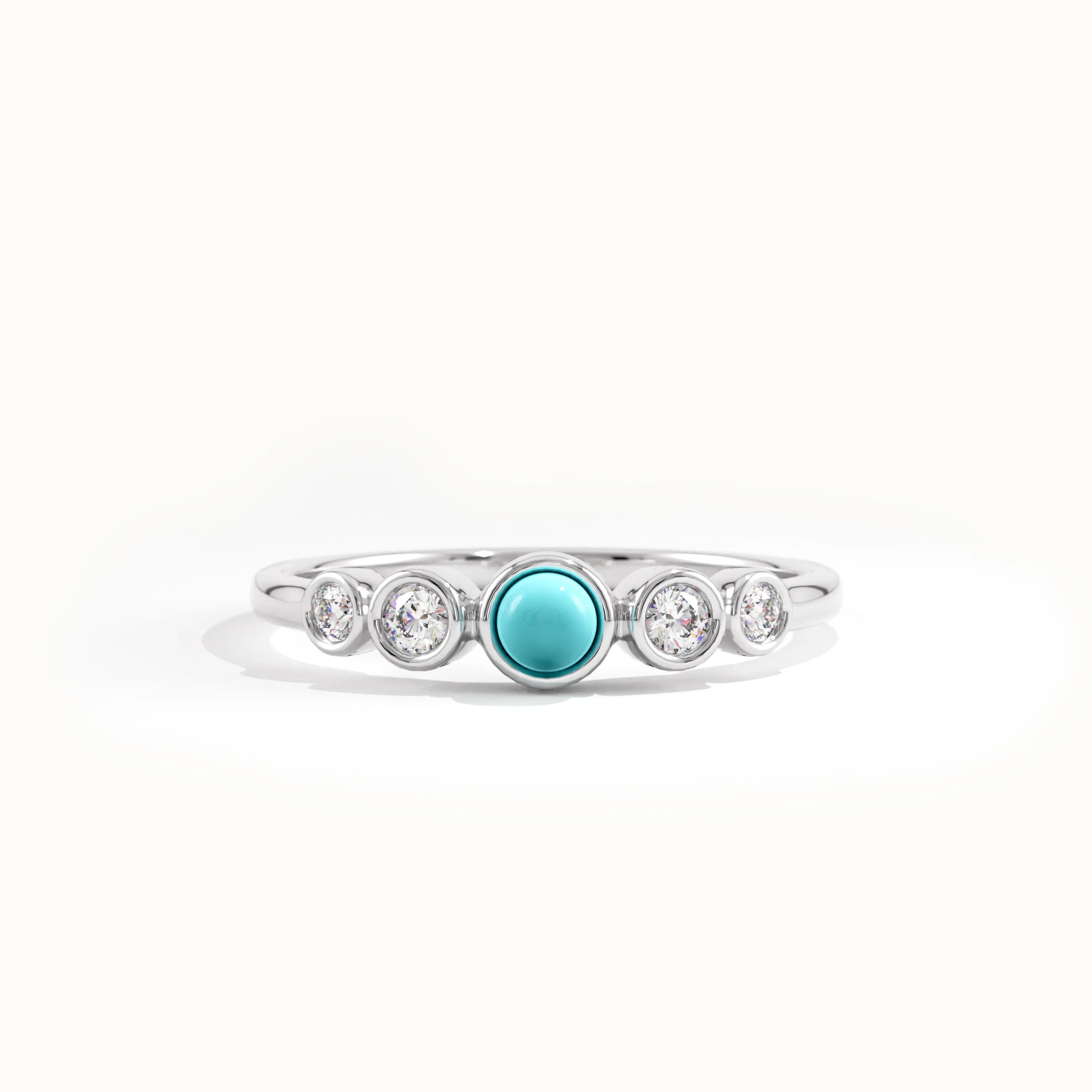 Dainty Turquoise Pinky Ring for Women