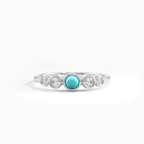 Dainty Turquoise Pinky Ring for Women - BRENNMORE