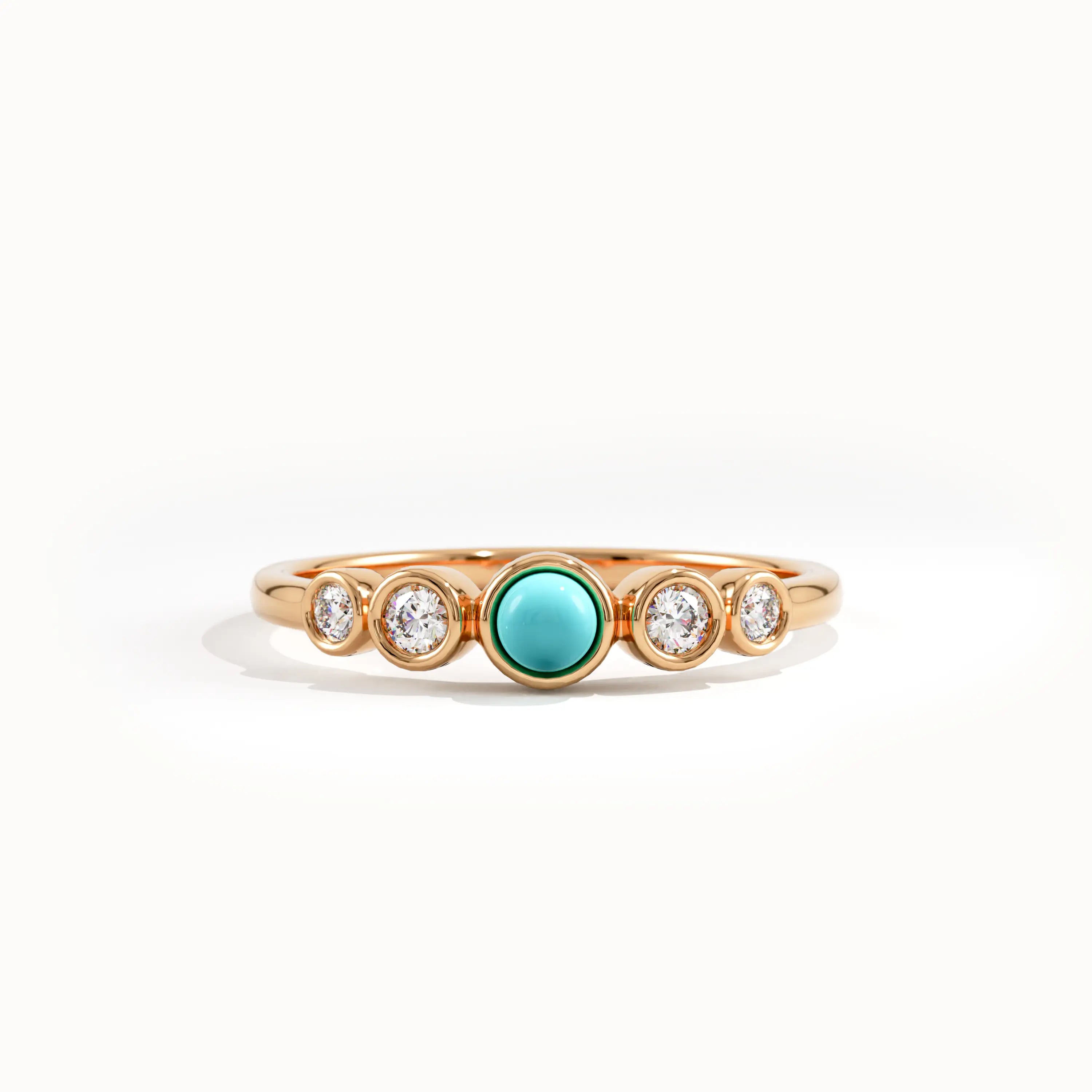 Dainty Turquoise Pinky Ring for Women - BRENNMORE