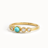 Dainty Turquoise Pinky Ring for Women - BRENNMORE
