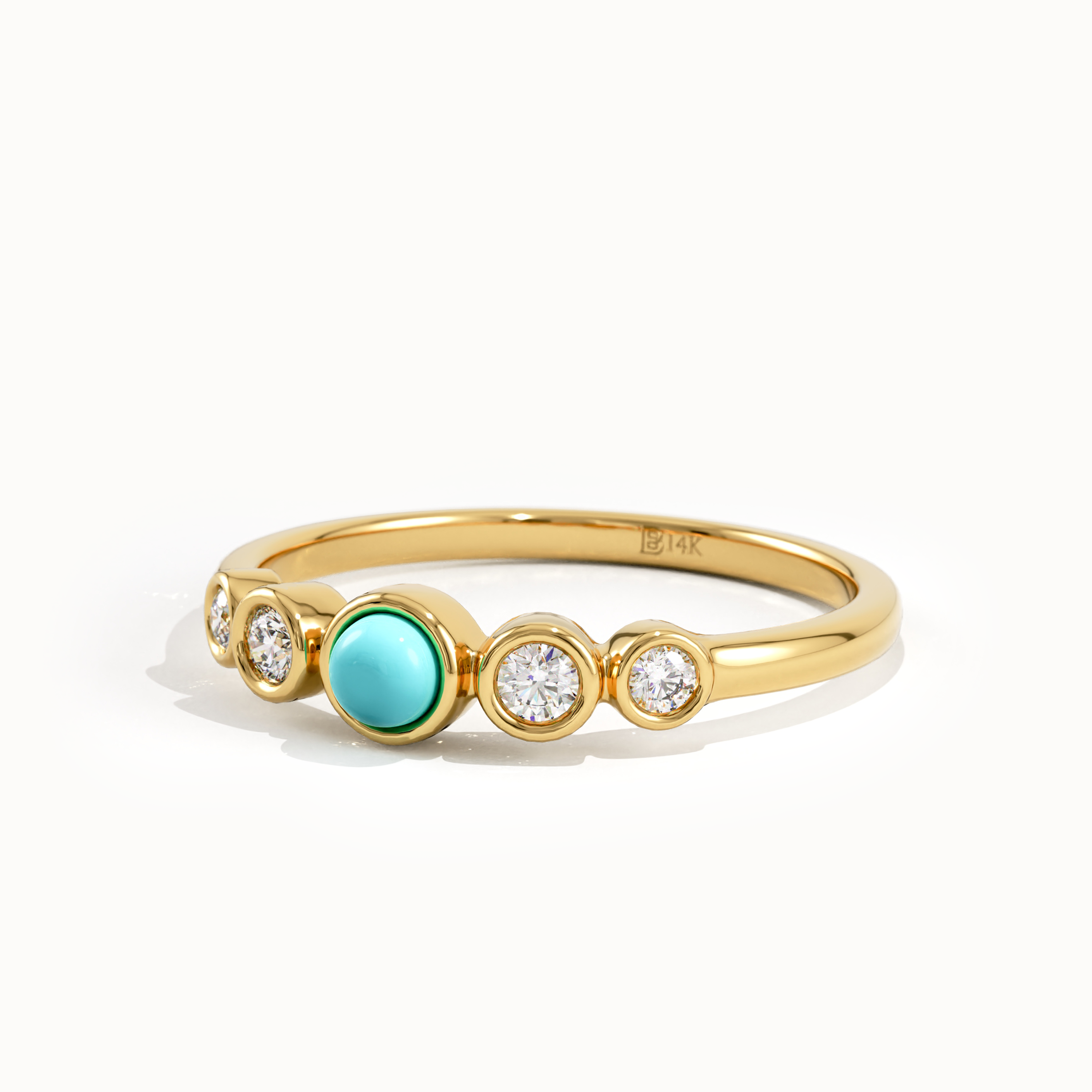 Dainty Turquoise Pinky Ring for Women - BRENNMORE
