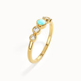 Dainty Turquoise Pinky Ring for Women
