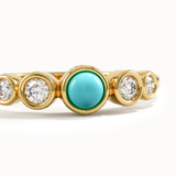 Dainty Turquoise Pinky Ring for Women