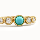 Dainty Turquoise Pinky Ring for Women - BRENNMORE 
