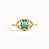 Turquoise Evil Eye Ring for Women