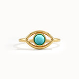 Turquoise Evil Eye Ring for Women - BRENNMORE 