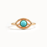 Turquoise Evil Eye Ring for Women - BRENNMORE 
