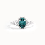 Teal Sapphire Engagement Ring - BRENNMORE