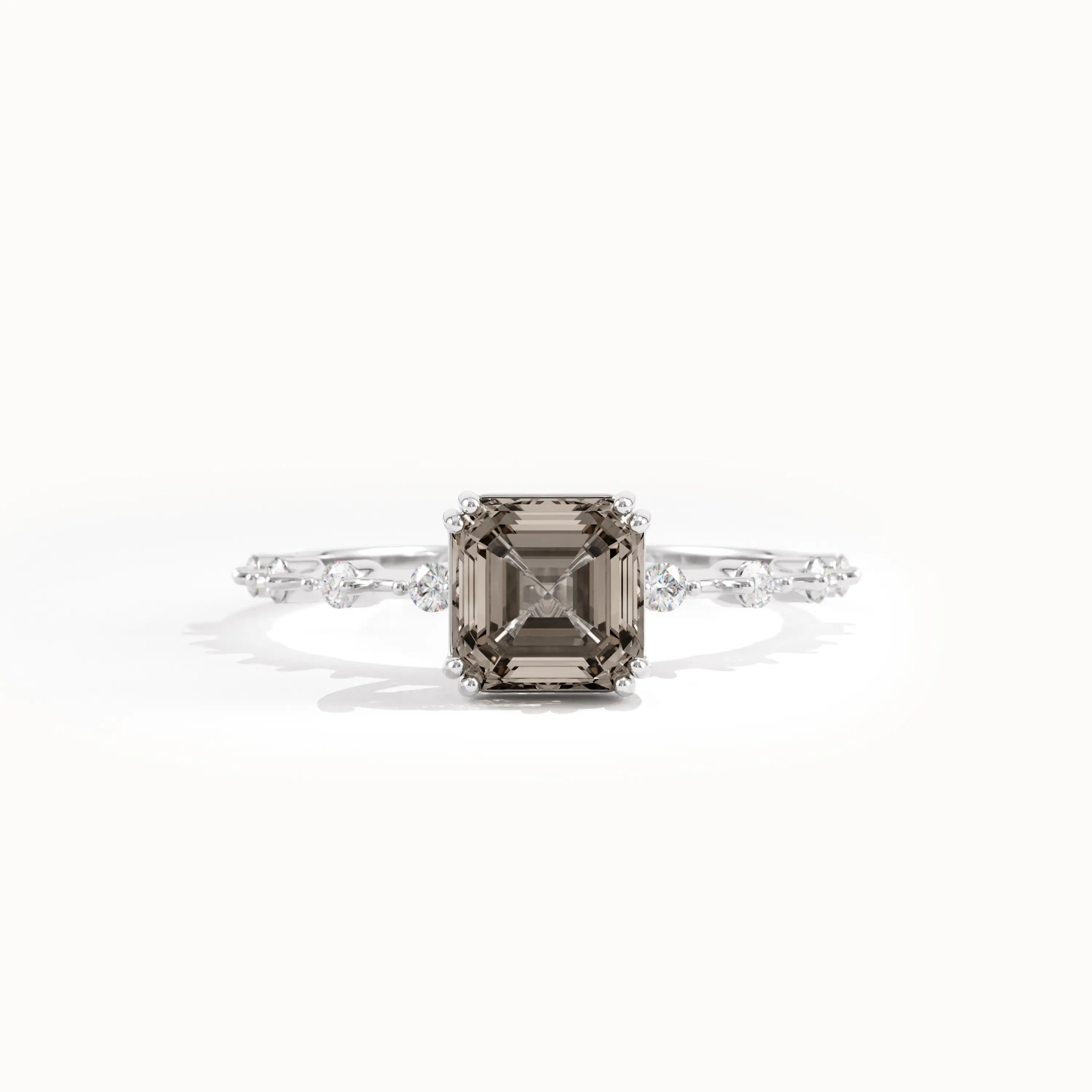 Smoky Gray Engagement Ring for Women - BRENNMORE