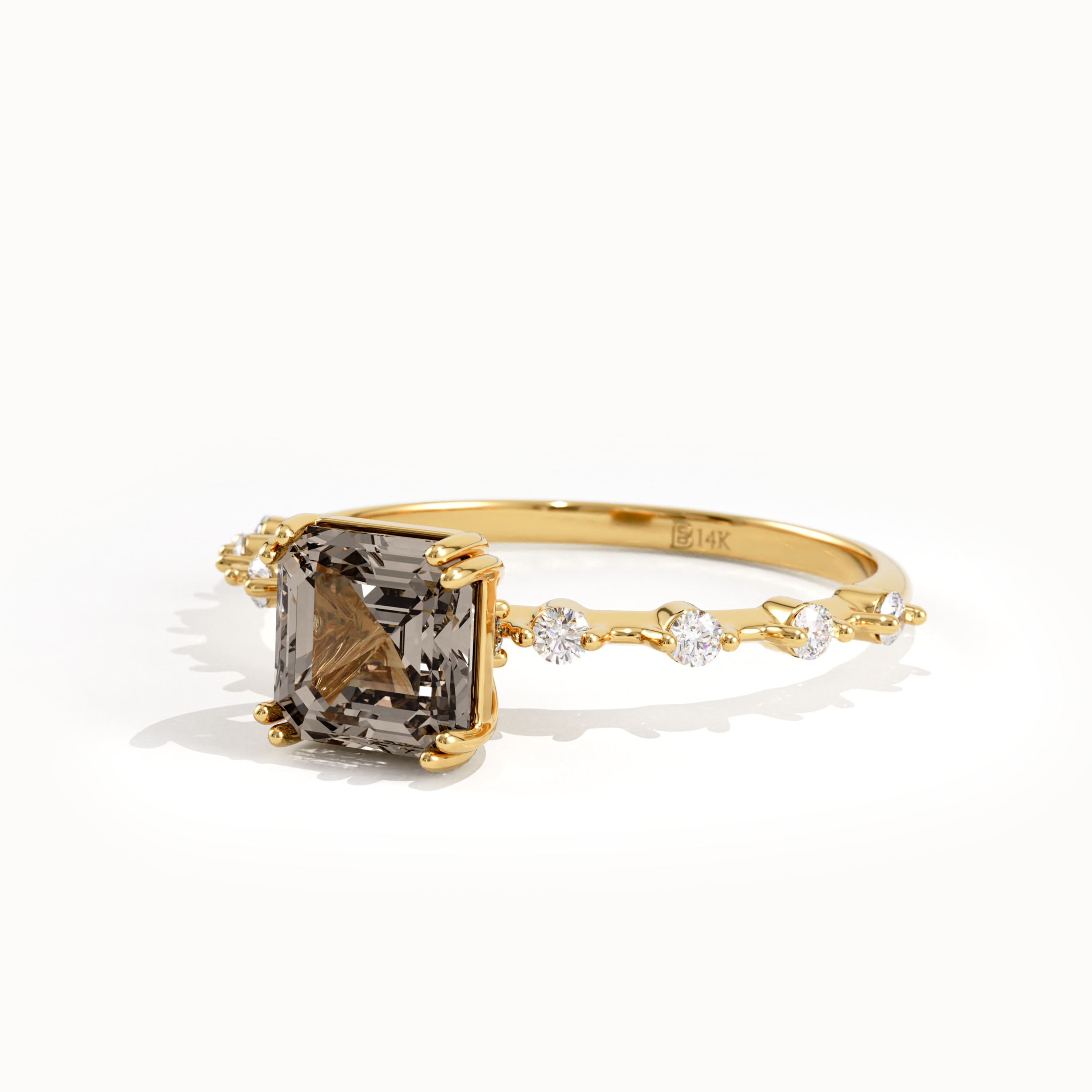 Smoky Gray Engagement Ring - BRENNMORE