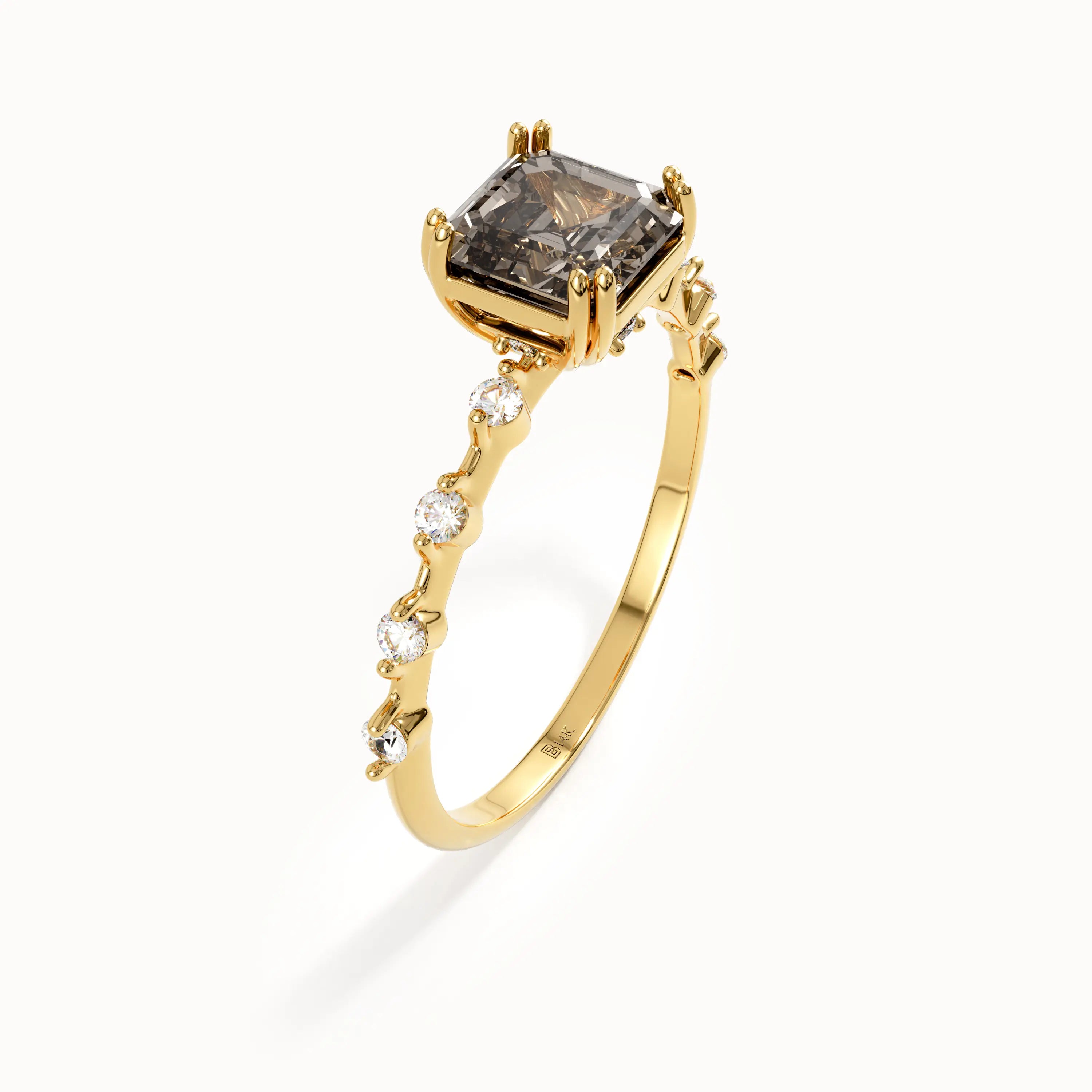 Smoky Gray Engagement Ring - BRENNMORE 
