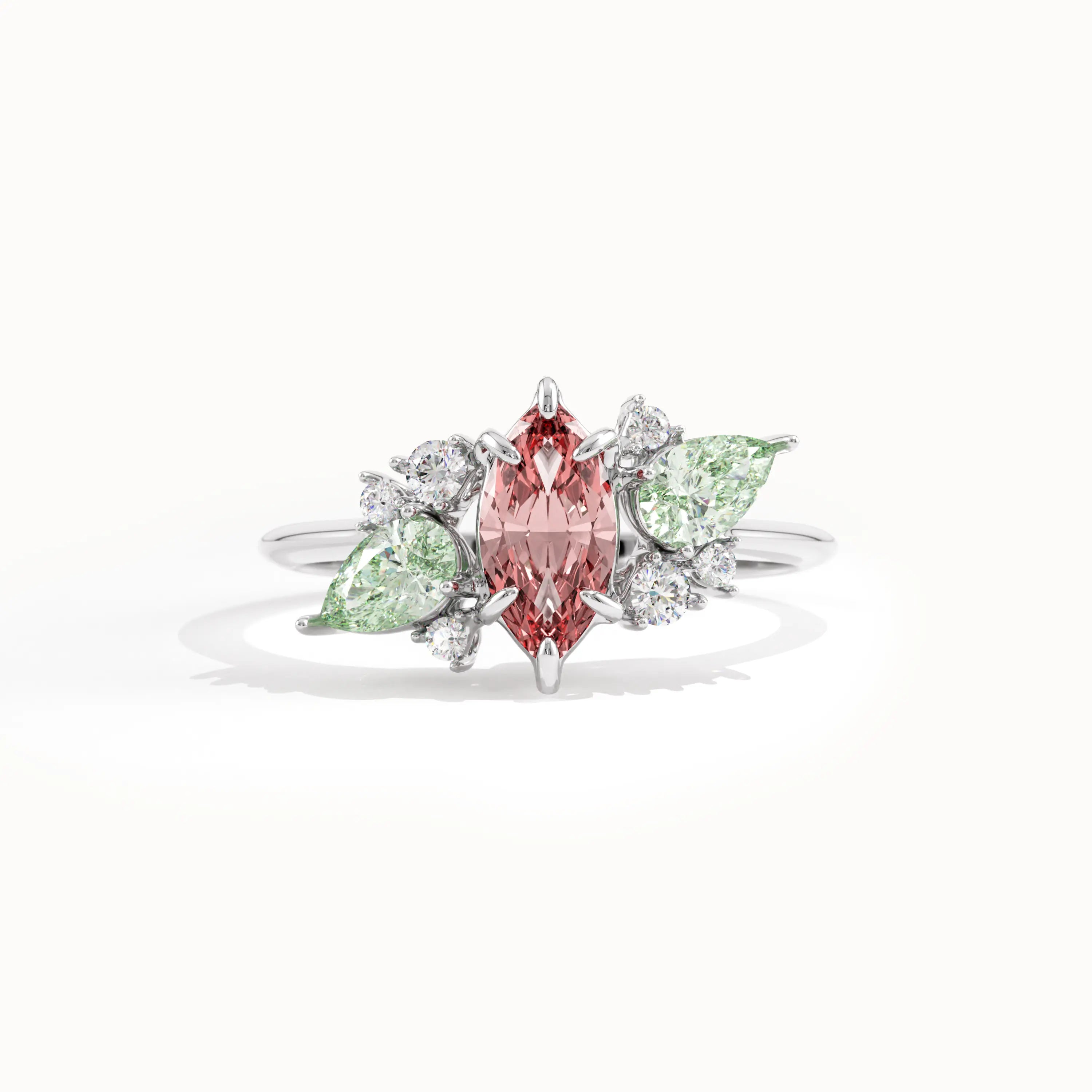 Padparadscha Sapphire Engagement Ring
