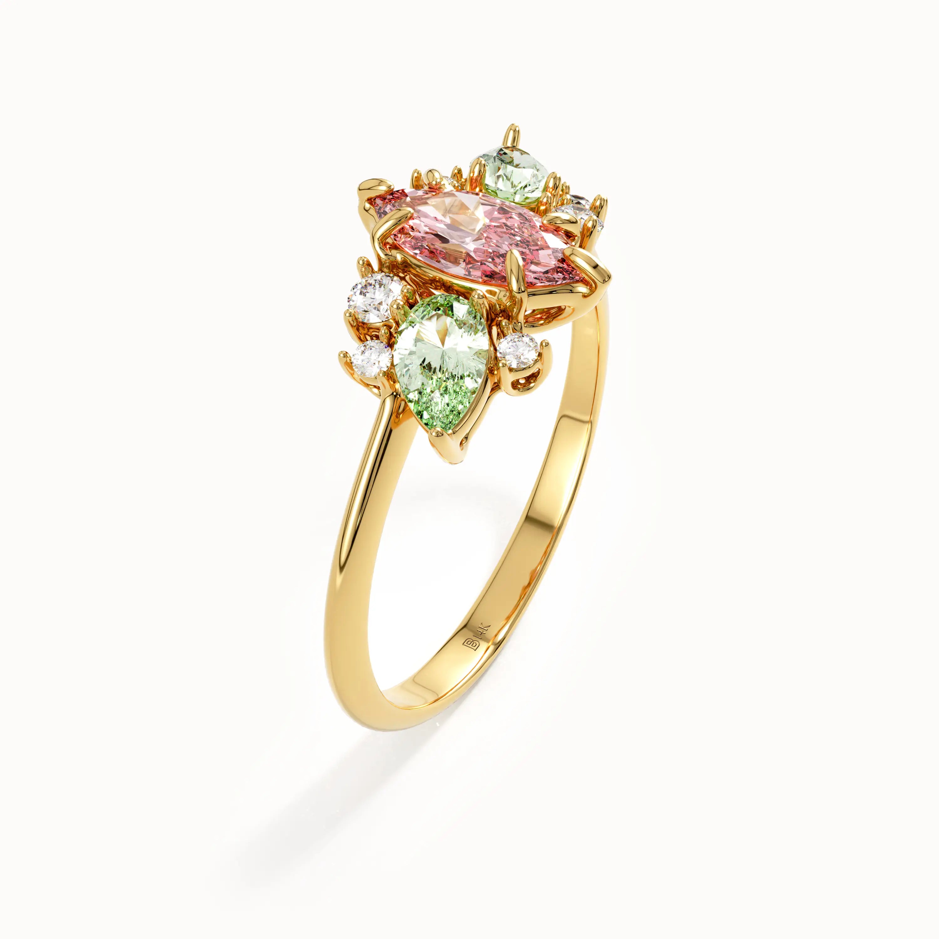 Padparadscha Sapphire Engagement Ring - BRENNMORE 