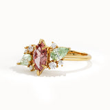 Padparadscha Sapphire Engagement Ring