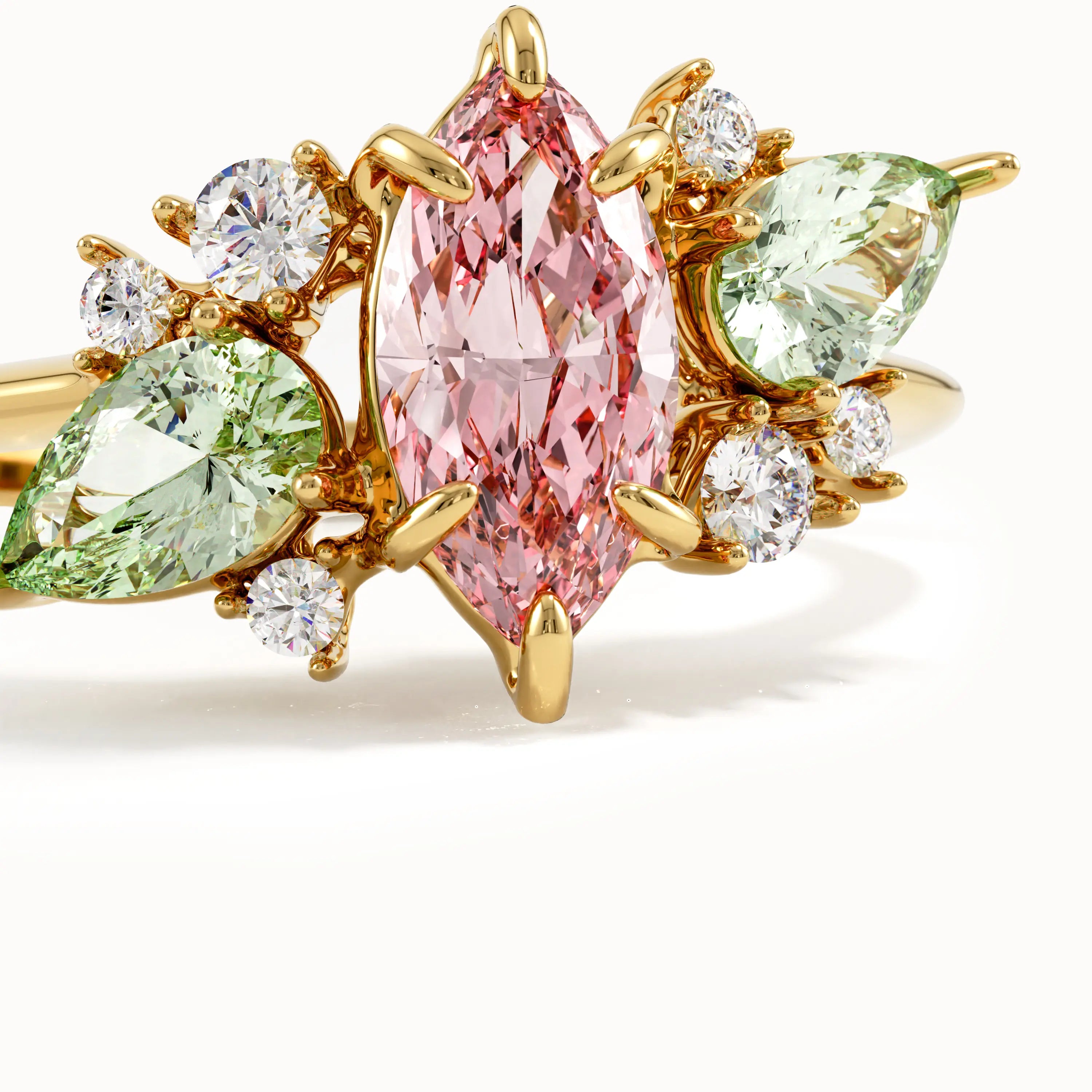 Padparadscha Sapphire Engagement Ring - BRENNMORE 