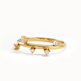 14k Solid Gold Lab Diamond Stacking Ring - BRENNMORE
