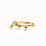 14k Solid Gold Lab Diamond Stacking Ring for Women - BRENNMORE 