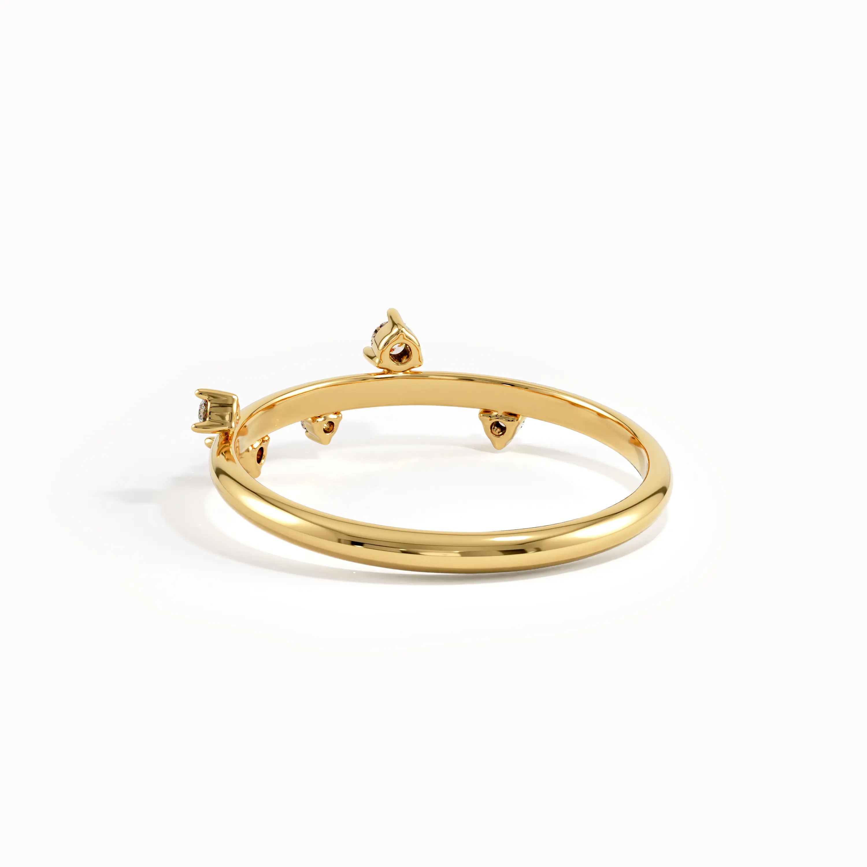 14k Solid Gold Lab Diamond Stacking Ring - BRENNMORE 