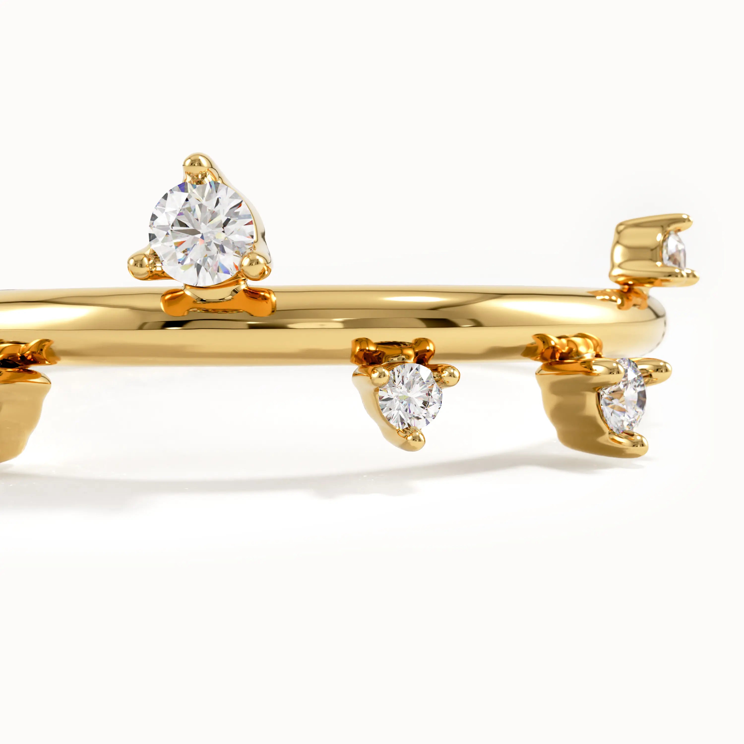 14k Solid Gold Lab Diamond Stacking Ring - BRENNMORE 