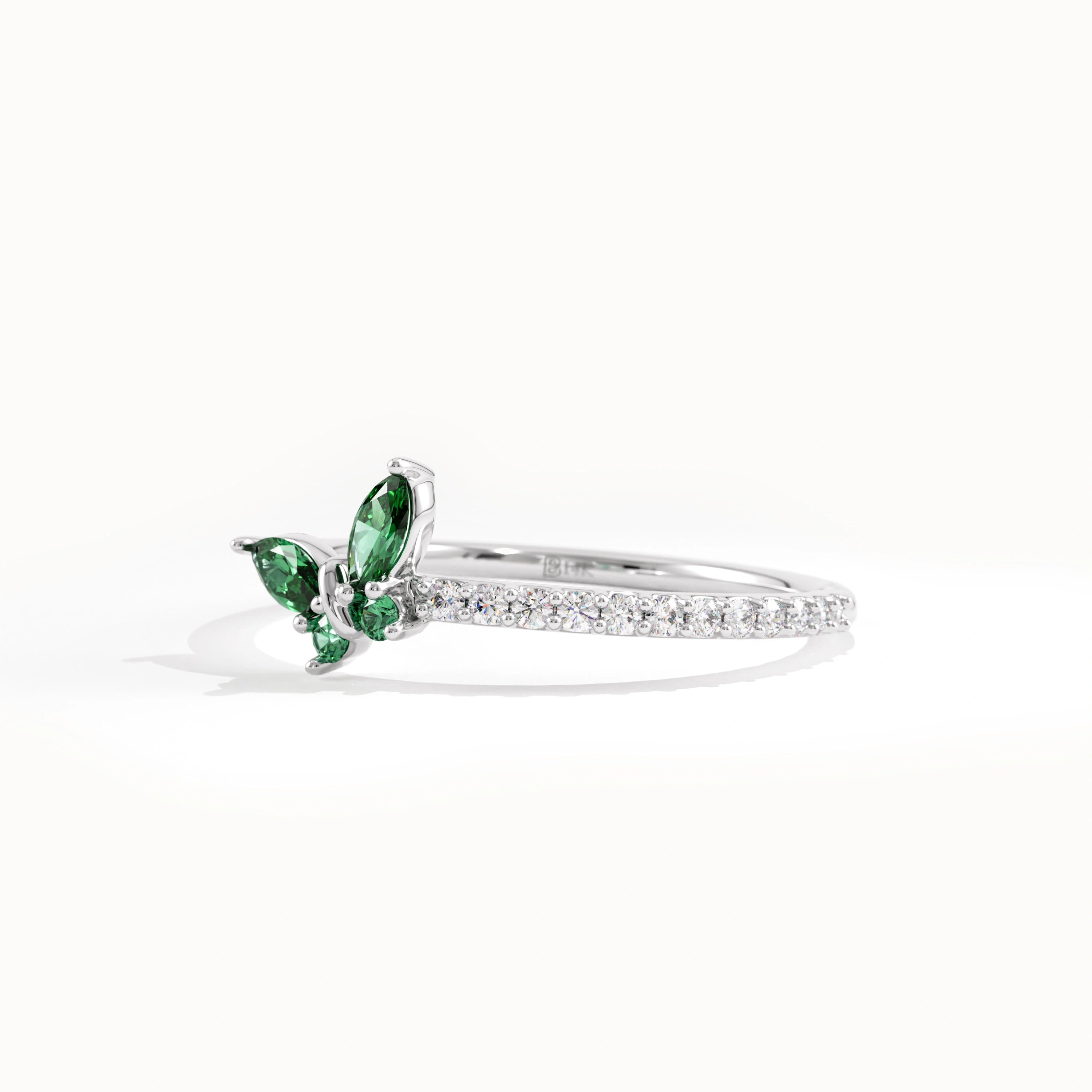 14k Solid Gold Butterfly Ring for Women