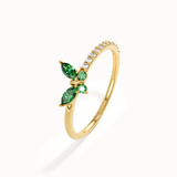 14k Solid Gold Butterfly Ring for Women - BRENNMORE