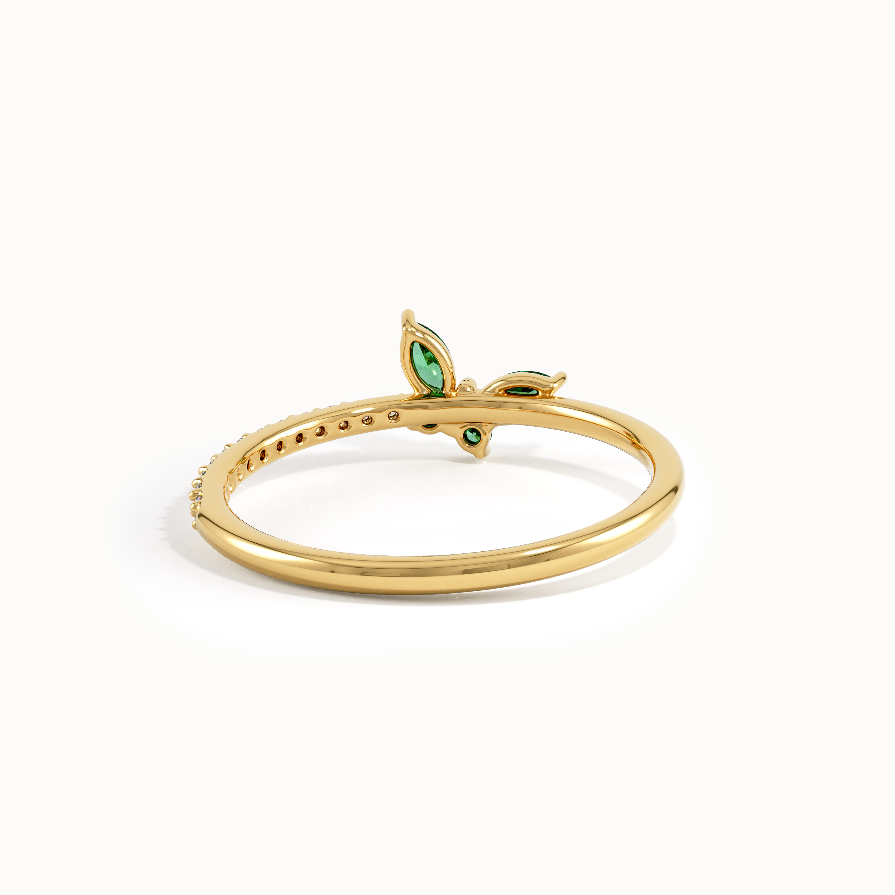 14k Solid Gold Butterfly Ring for Women - BRENNMORE