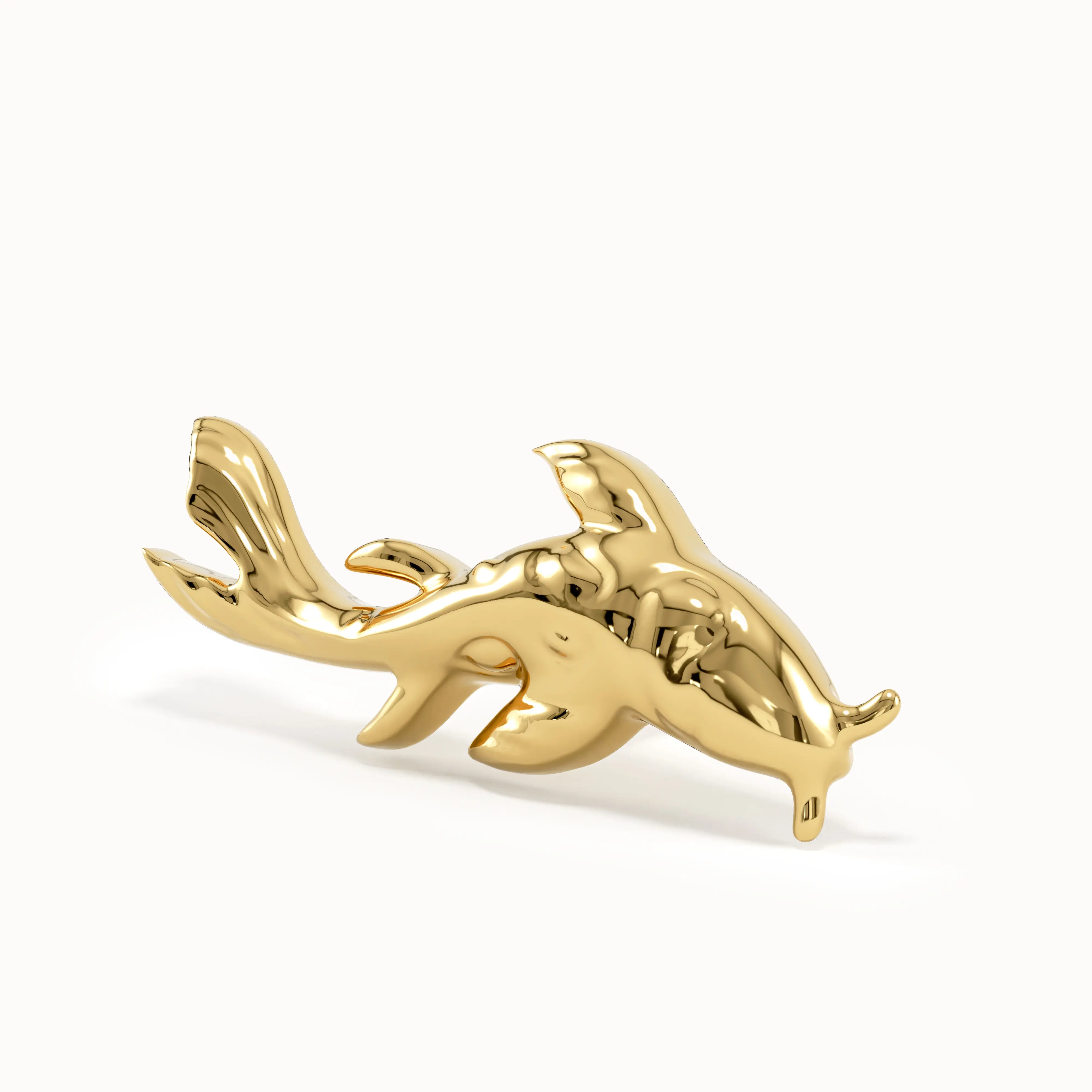 Koi Fish Piercing in Gold - BRENNMORE