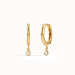 Bezel Lab Diamond Dangle Earrings - BRENNMORE 