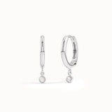 Bezel Lab Diamond Dangle Earrings - BRENNMORE 