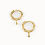 Bezel Lab Diamond Dangle Earrings
