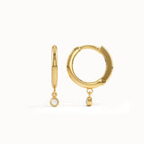 Bezel Lab Diamond Dangle Earrings - BRENNMORE 