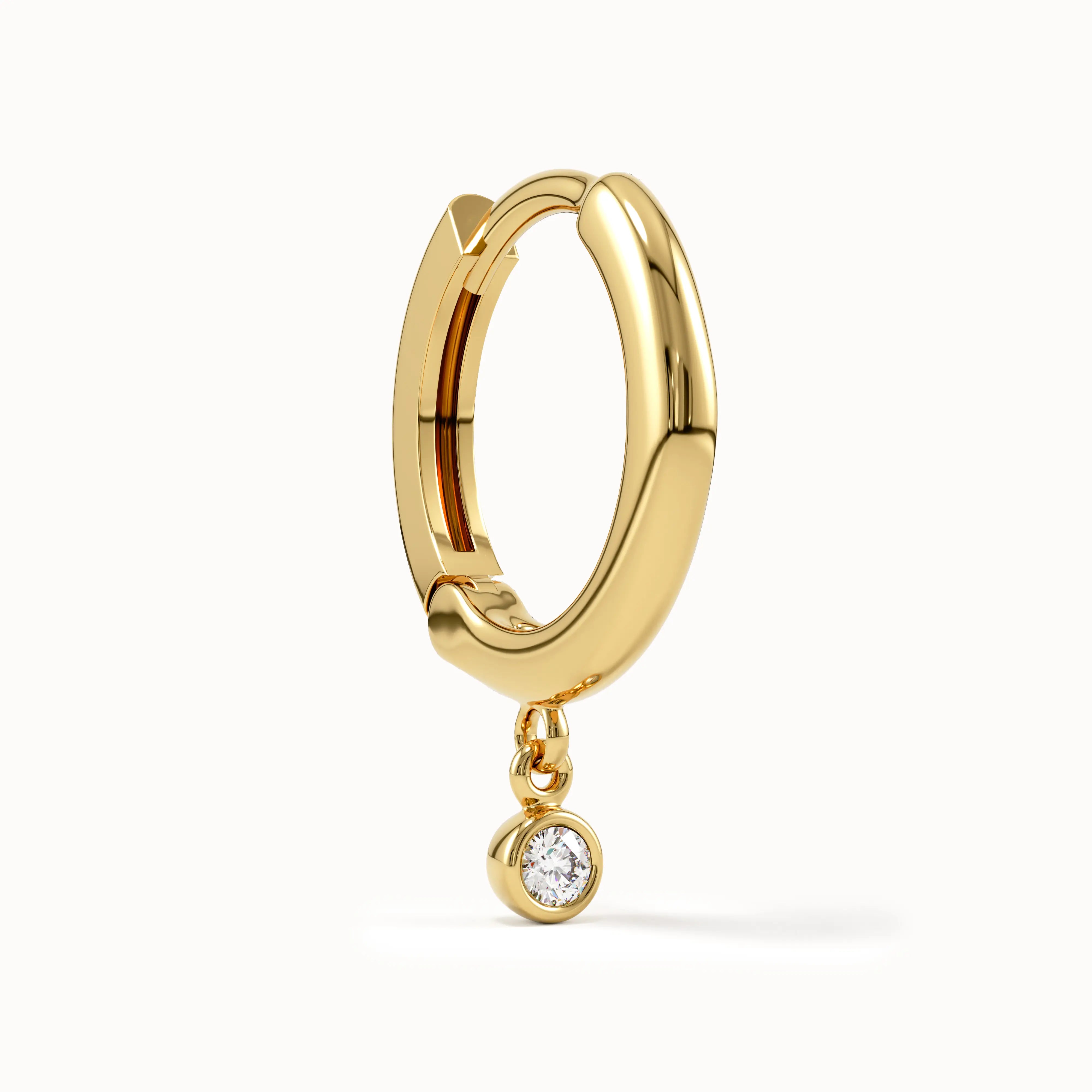 Bezel Lab Diamond Dangle Earrings - BRENNMORE