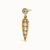 Dangling Leaf Studs in Gold - BRENNMORE