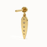 Dangling Leaf Studs in Gold - BRENNMORE