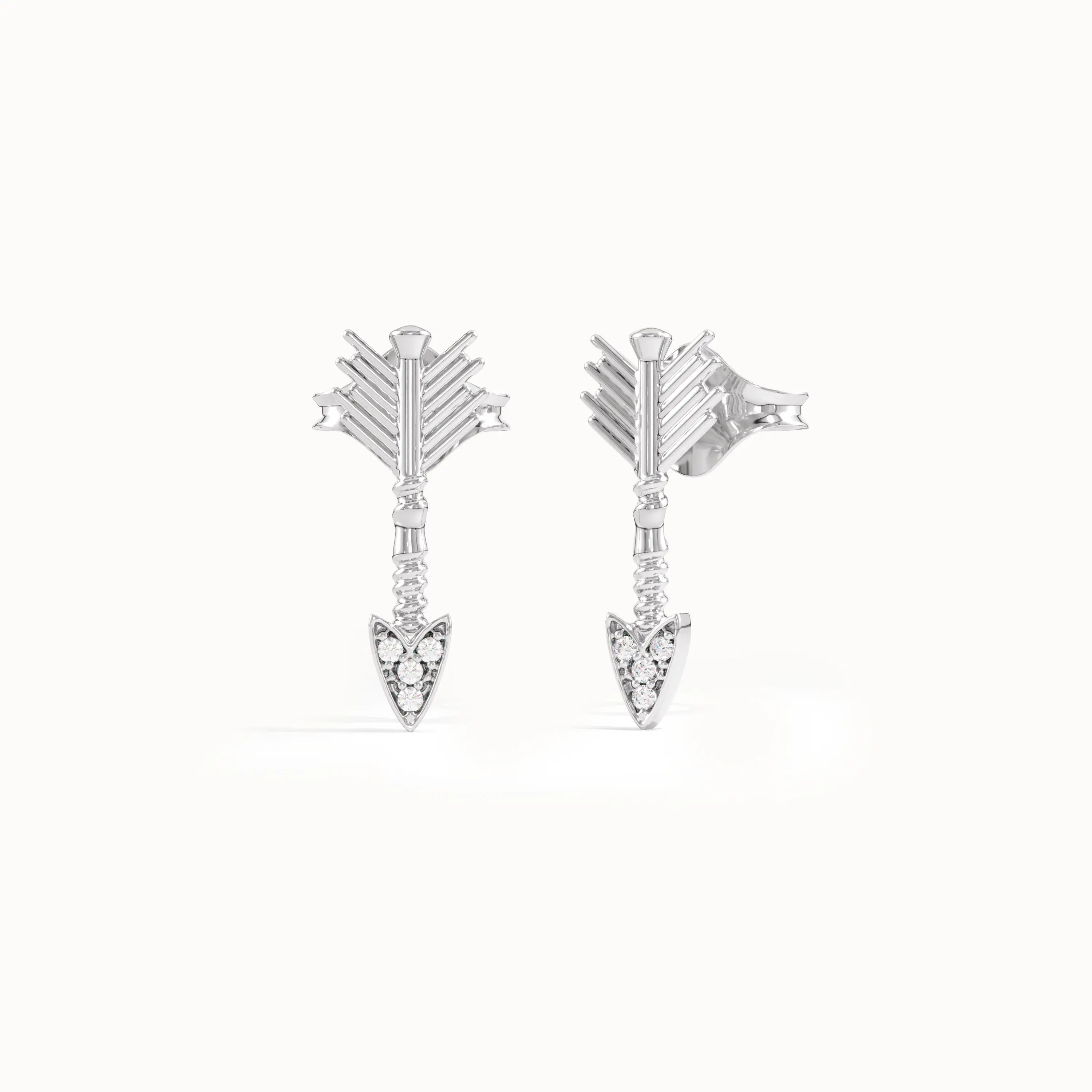 Arrow Studs in Gold - BRENNMORE 