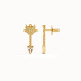 Arrow Studs in Gold