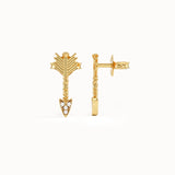 Arrow Studs in Gold - BRENNMORE 