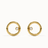 Round Karma Studs in Gold - BRENNMORE